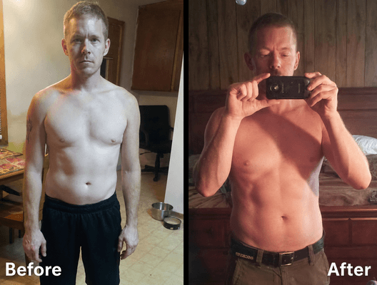 CJ, before and after coaching with Chad Moeller
