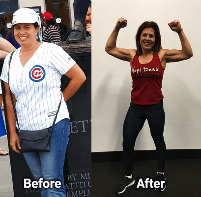 Jenny, before and after coaching with Chad Moeller