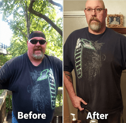 Mike, before and after coaching with Chad Moeller
